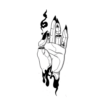 Smoking Hand – Semi Permanent Tattoo