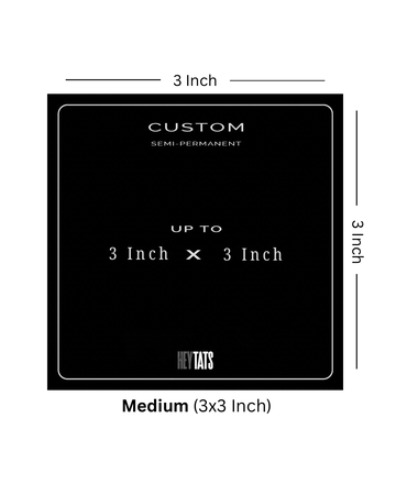 Classic Square (3x3 inch) – Custom Semi Permanent Tattoo