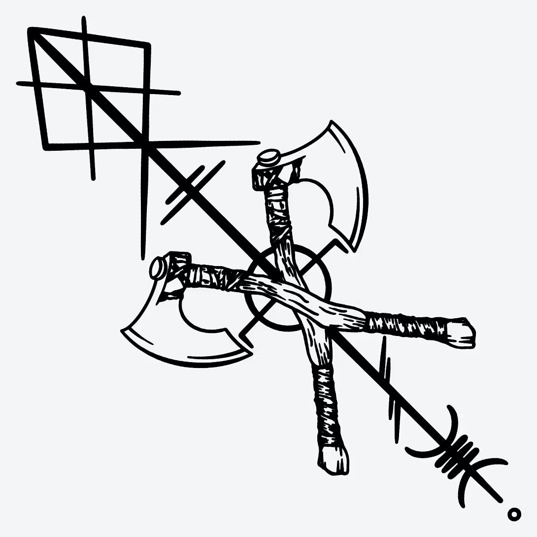 Twin Axes - Semi Permanent Tattoo