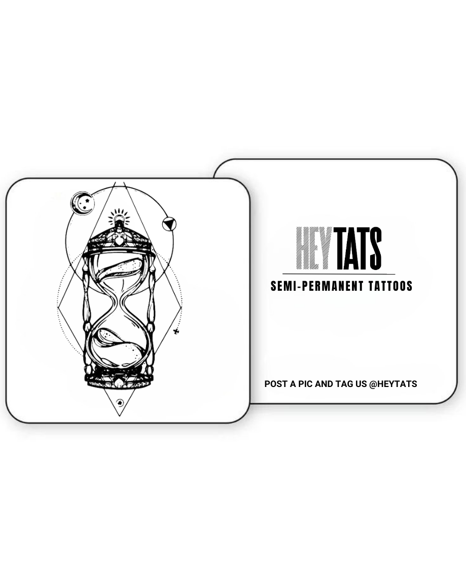 Orbiting Hourglass – Semi Permanent Tattoo