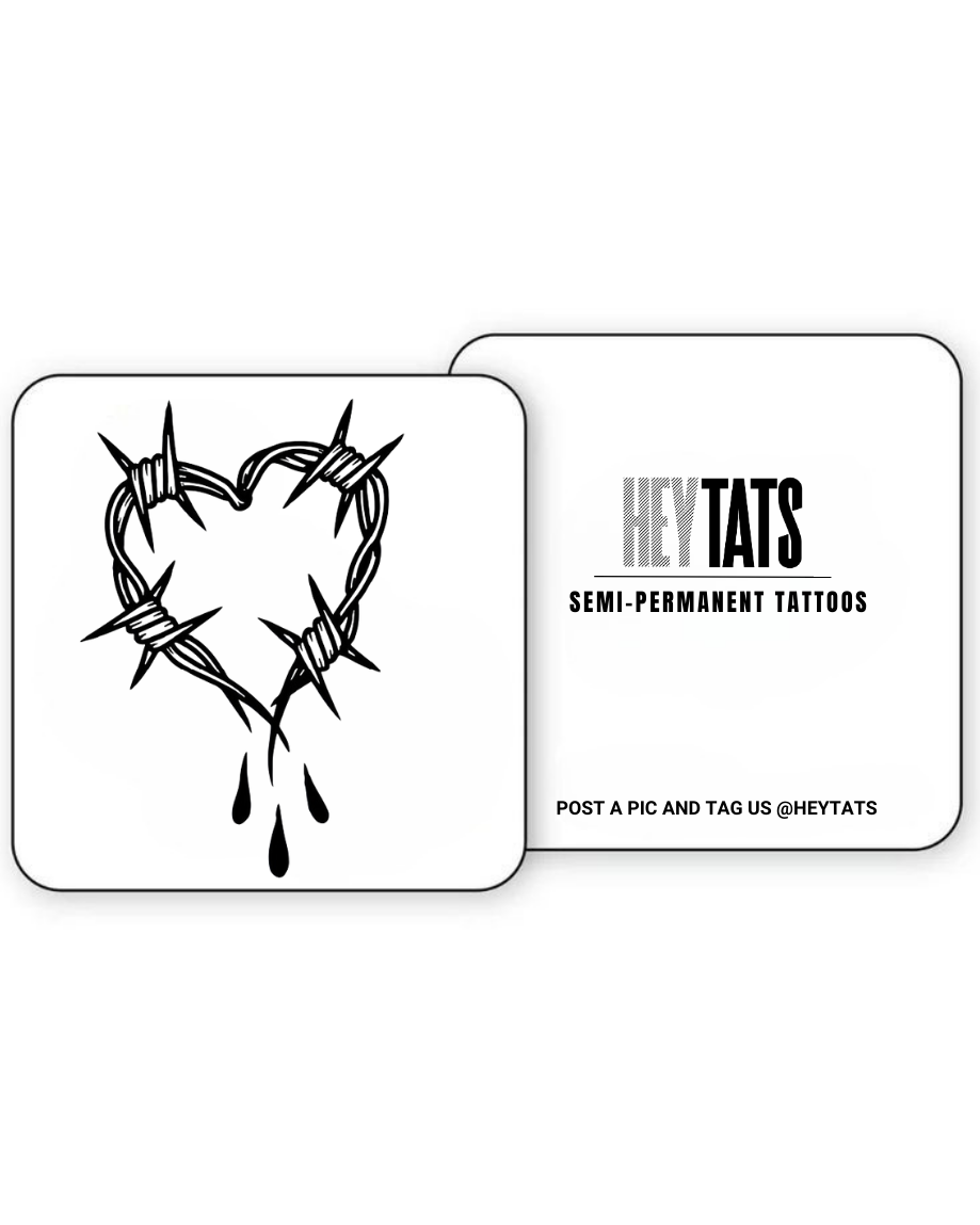 Barbed Wire Heart – Semi Permanent Tattoo