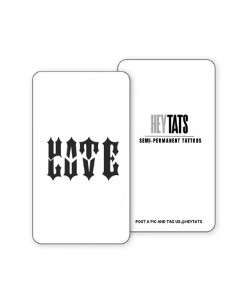 Love & Hate - Semi Permanent Tattoo