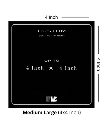 Bold Square (4x4 inch) – Custom Semi Permanent Tattoo