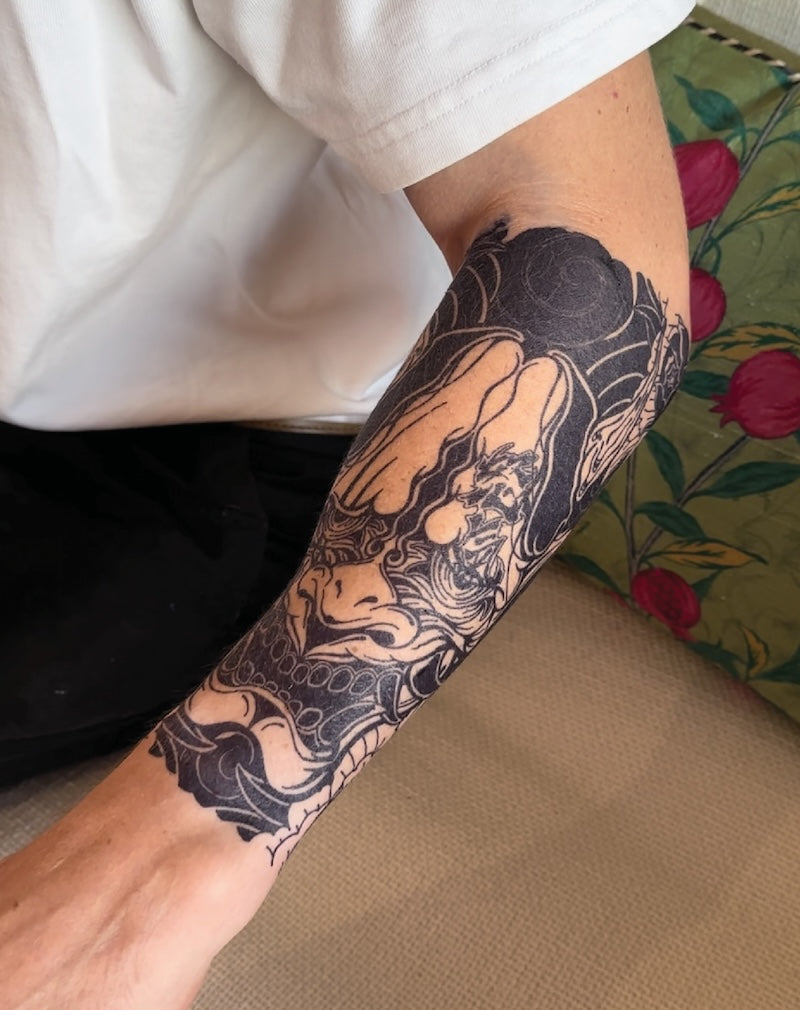 Japanese Oni Mask - Half Sleeve